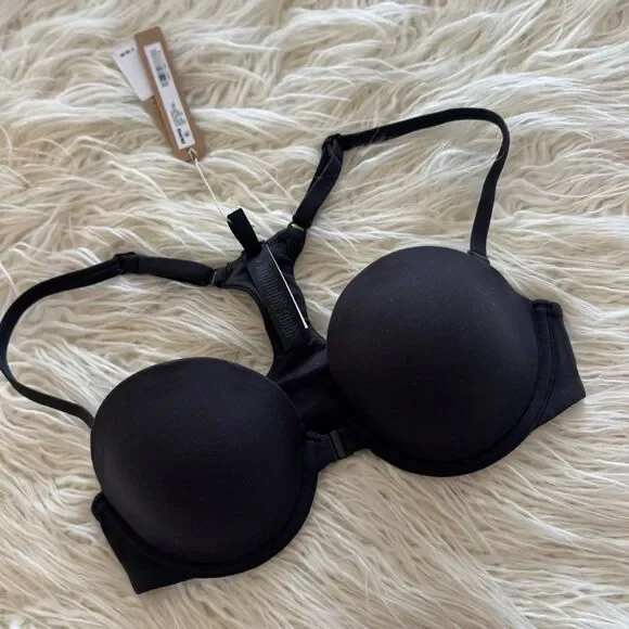 Skims Fits Everybody Racerback Demi Bra Onyx Size 32B - Picture 4 of 9
